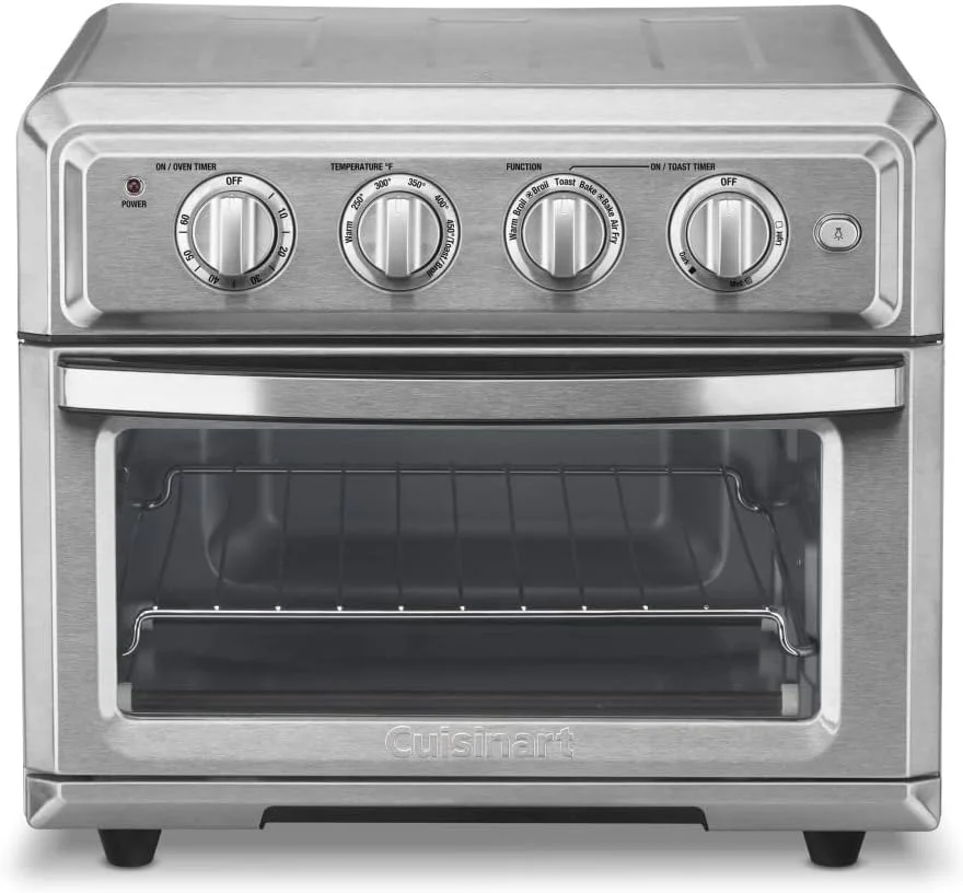 Cuisinart Air Fryer + Convection Toaster Oven, 8-1 Oven with Bake, Grill, Broil  Warm Options, Stainless Steel, TOA-70
