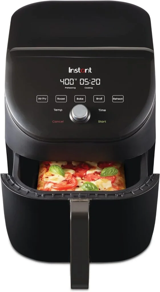 Instant Slim 6QT Air Fryer Oven, From the Makers of Instant Pot, EvenCrisp Technology, Space Saving, Nonstick and Dishwasher-Safe Basket, Quiet Operation, Includes App with over 100 Recipes